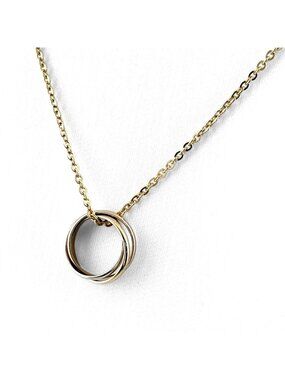 Cartier Baby Trinity Necklace YG Yellow Gold PG Pink WG White Pendant